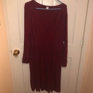 OLD NAVY Red long sleeved dress